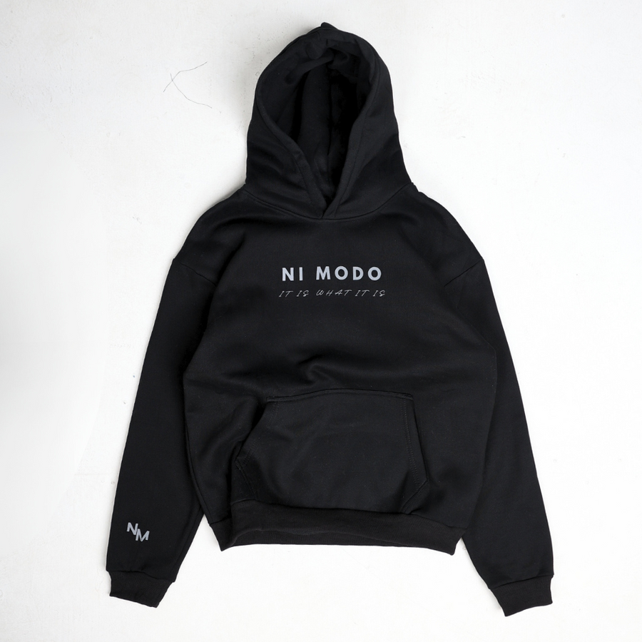 It Is What It Is - Black On Black Hoodie