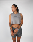 Training Crop Top - Smoke Grey