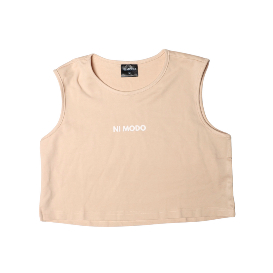 Training Crop Top - Sandy Beige