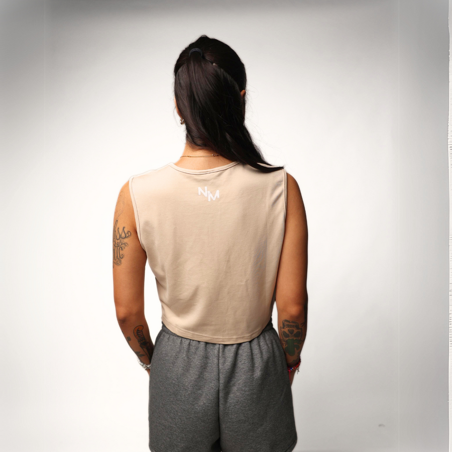 Training Crop Top - Sandy Beige