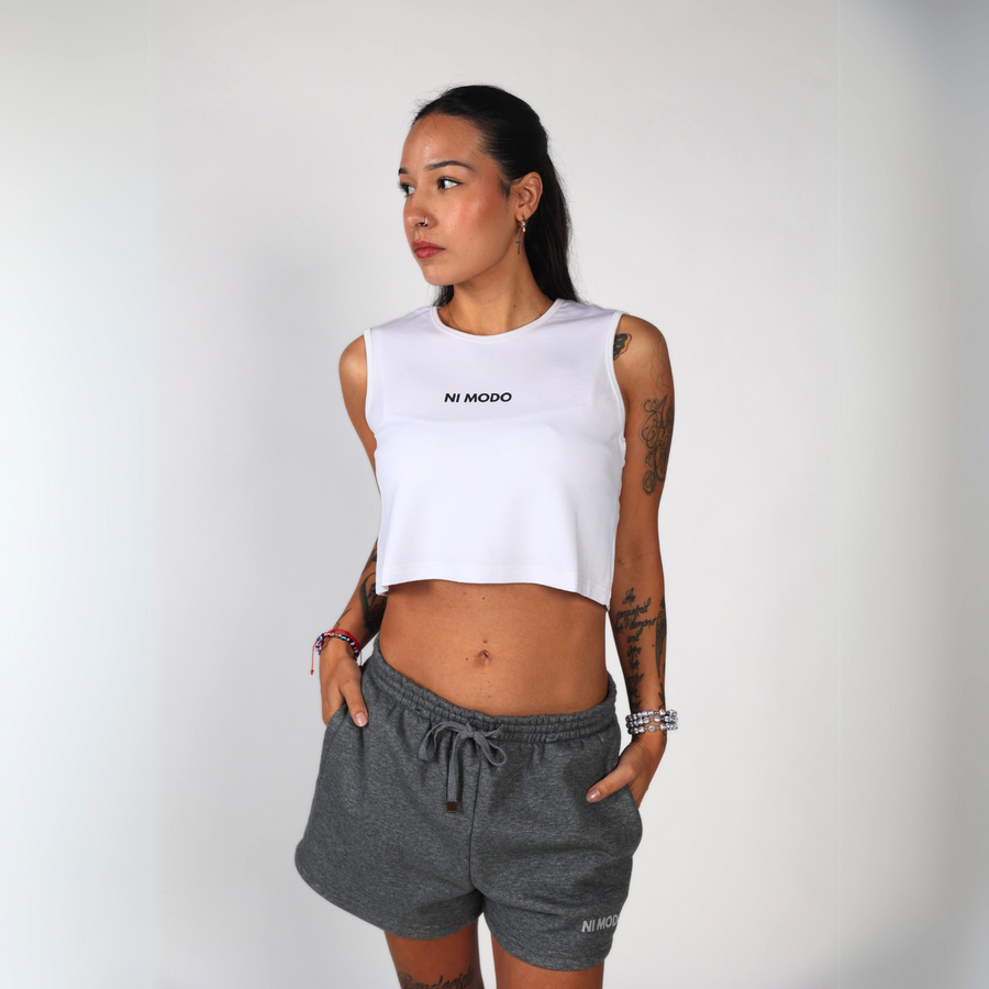 Training Crop Top - Leche White