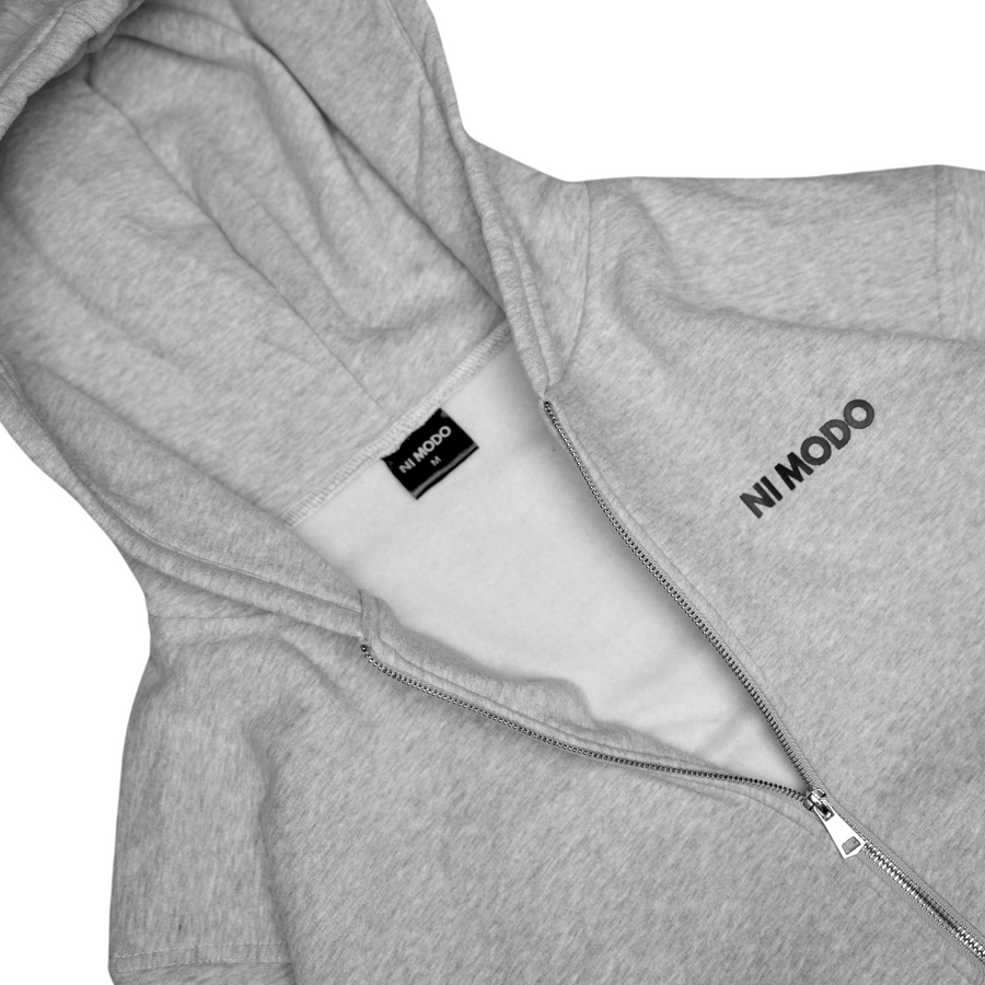 Ni Modo Zip Up Hoodie - Grey