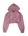 Women's Zip Crop Jacket - Mauve Rose