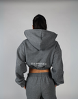 Women's Zip Crop Jacket - Steel Grey