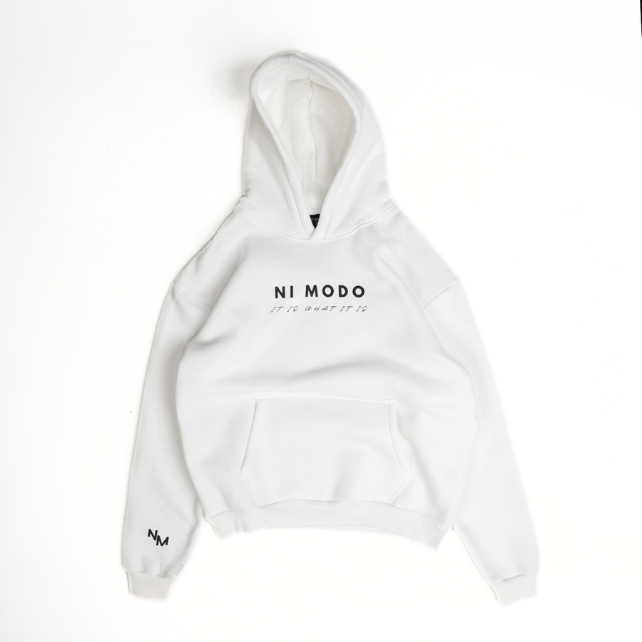 It Is What It Is - White Hoodie