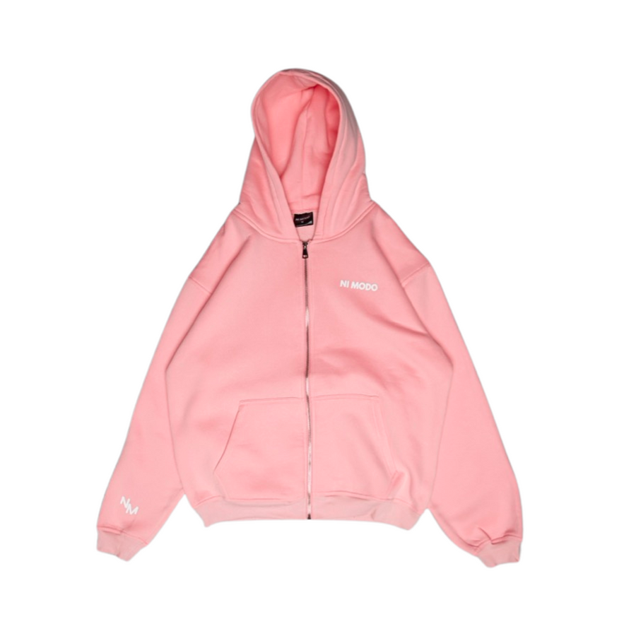 Ni Modo Zip Up Hoodie - Bubblegum Pink