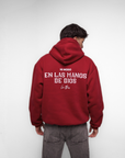 En Las Manos De Dios Hoodie - Red Wine