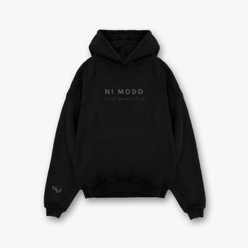 It Is What It Is - Black On Black Hoodie