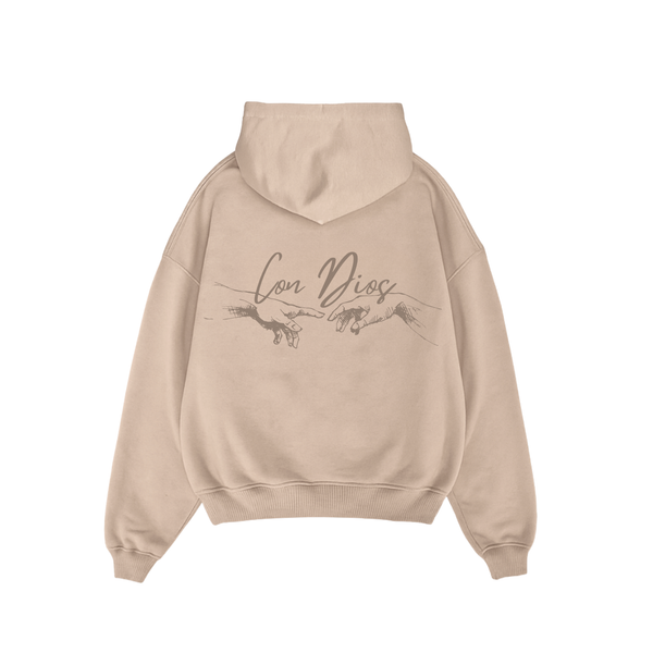 Con Dios Hoodie - Latte Beige
