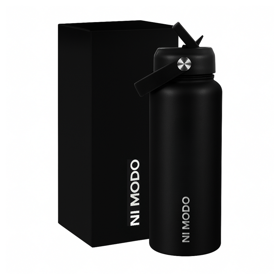 Ni Modo Fam Water Bottle - Black